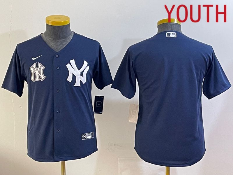 Youth New York Yankees Blank Blue Game 2024 Nike MLB Jersey style 120914->youth mlb jersey->Youth Jersey